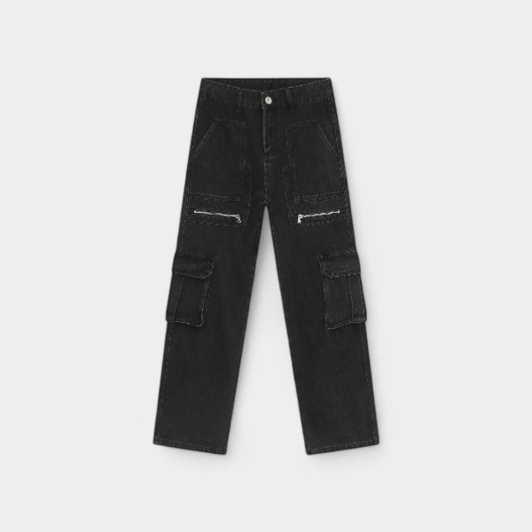 nirben Denim | American retro jeans men's autumn fashion brand loose overalls High Street casual straight pants