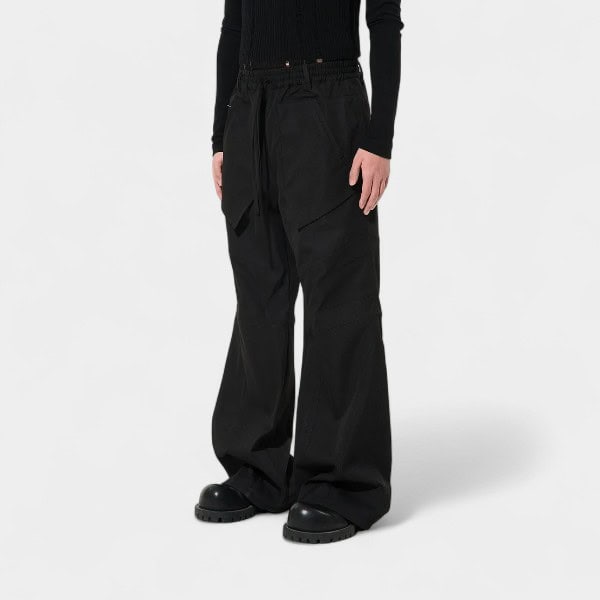 OREETA Celebrity Style American Style Cargo Pants 3D Clipped Waist Adjustable Twill Cargo Pants Casual Trousers For Men