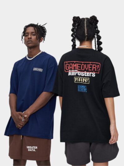 Unisex Text print Short sleeves T-Shirt