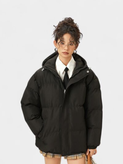 Jack Chuanyang cotton-padded coat men's winter hooded coat women's thick warm tide brand winter men's short down cotton-padded jacket