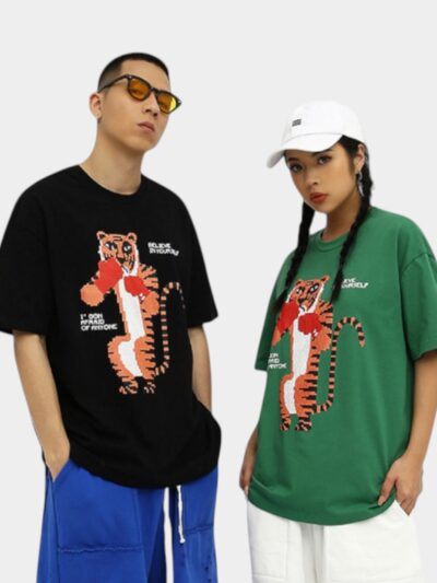 Unisex Animal print Short sleeves T-Shirt