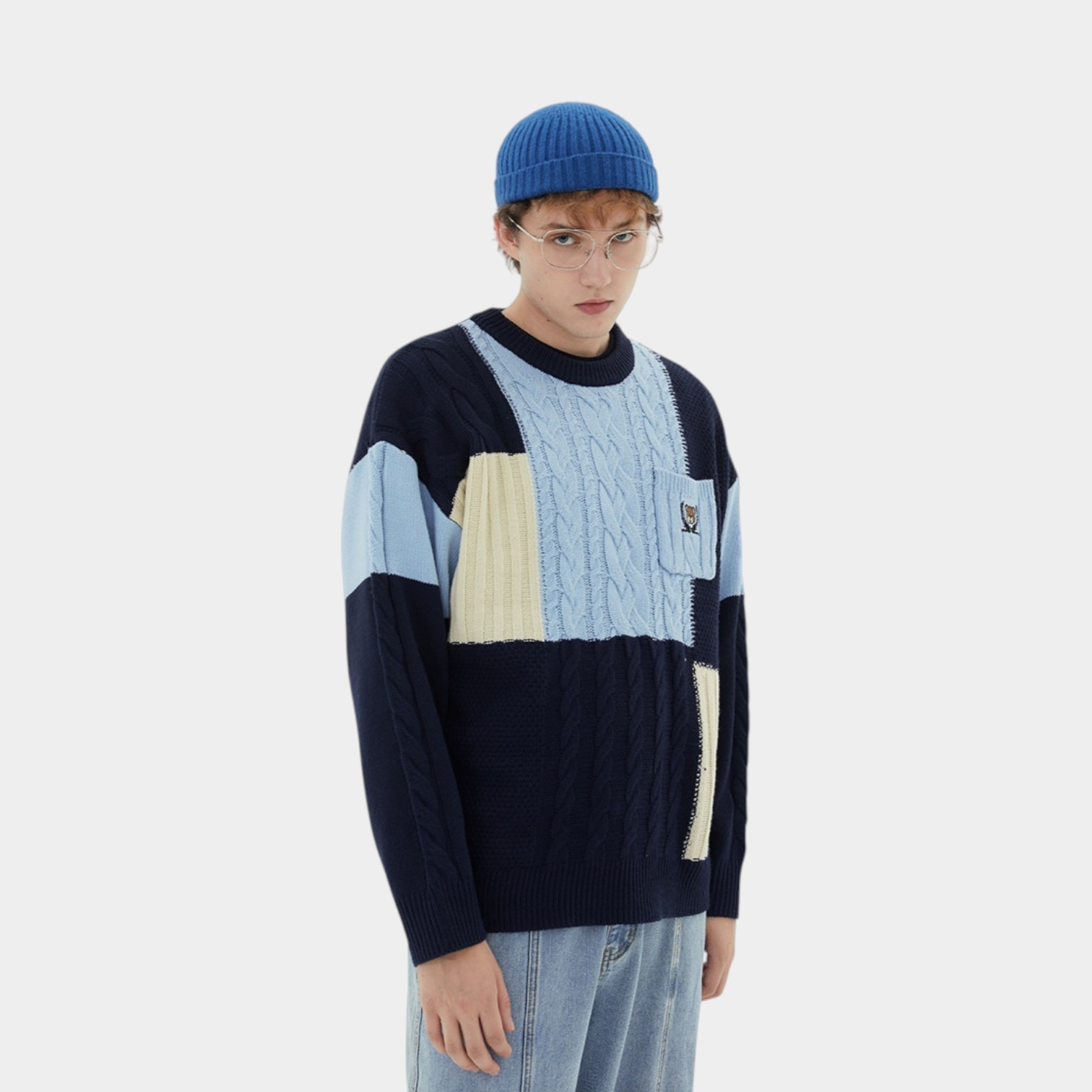 Unisex Oversized Strickpullover mit langen Ärmeln – Bild 3