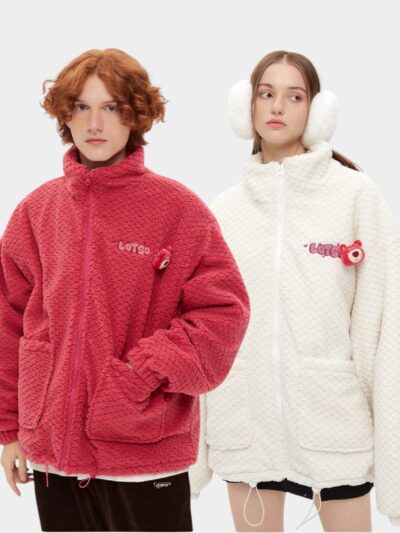 Unisex Anime/cartoon print Long sleeves Zip up Jacket