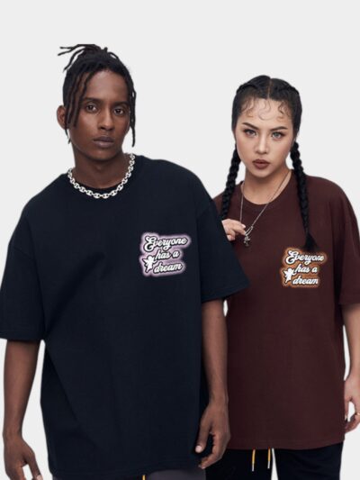 Unisex Text print Short sleeves T-Shirt