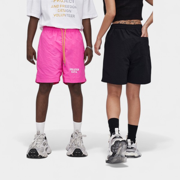 Unisex Shorts aus Nylon mit Textdruck