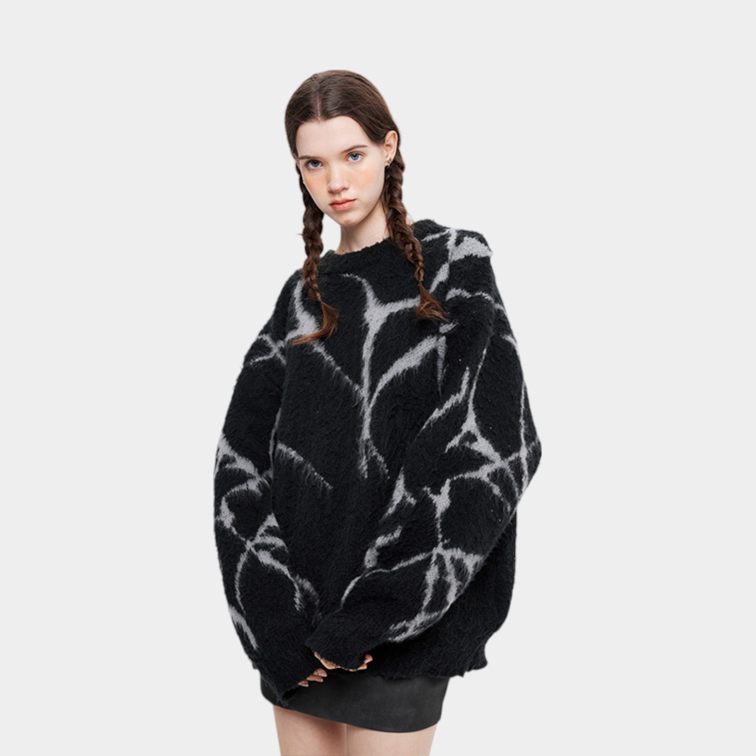 HeyHenry fashion long-sleeved sweater men's winter round neck youth popular texture sweater couple pullover