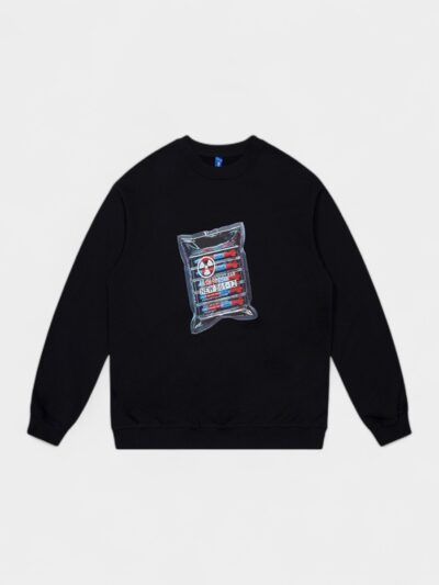 RFSD Men's Wear | Fall 2023 New White Ink Printed Crewneck Wear American Loose Fashion Brand Men's Jacket