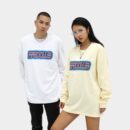 Unisex T-Shirt mit Textdruck und langen Ärmeln