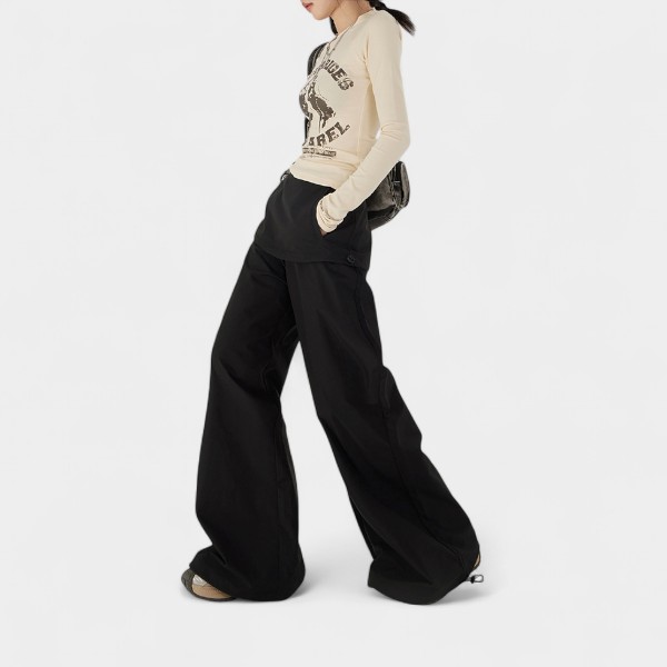 Cargo-Hose mit Textdruck für Damen – Bild 2