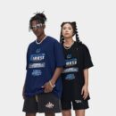 Unisex T-Shirt mit Textdruck und kurzen Ärmeln