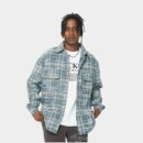 OREETA street fashion plaid long-sleeved shirt trendy brand plaid shirt 2024 spring and summer loose trendy men's stand collar shirt