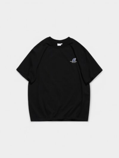 2023 Summer New Short-sleeved Men's Pure Cotton T-shirt Trendy Brand Creative Cartoon Shark Print Couple T-shirt