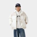 Herren Textdruck Langarm Steppjacke