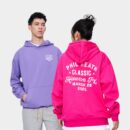 Unisex Hoodie mit Textdruck und langen Ärmeln