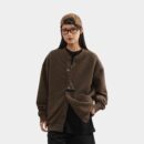 HeyHenry Men's American Fashion Brand Waffle Cardigan Jacket Design Loose Casual All-match Couple Sweater