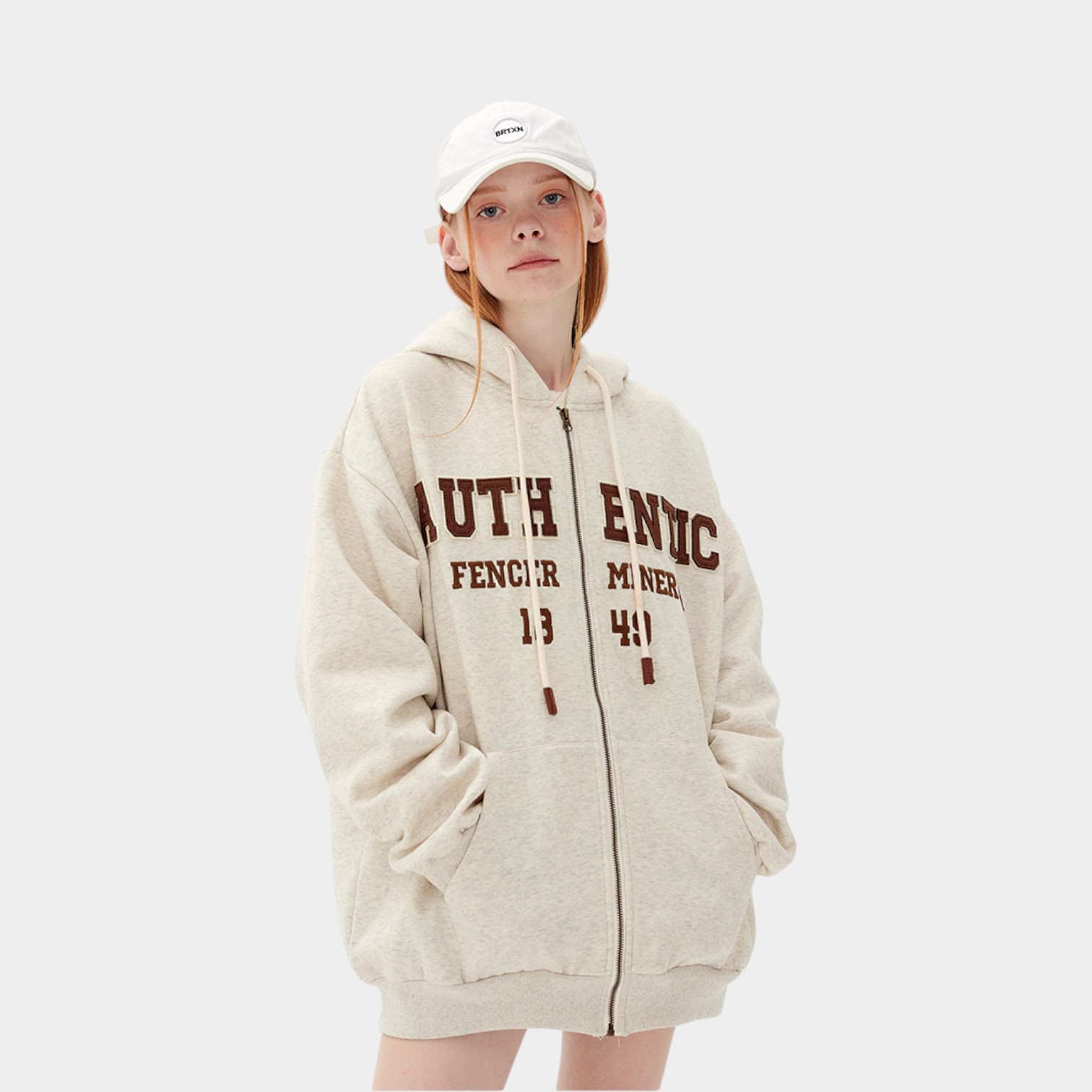 Herren Textdruck Langarm Reißverschluss Jacke – Bild 5