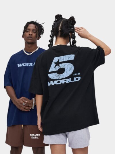 Unisex Text print Short sleeves T-Shirt