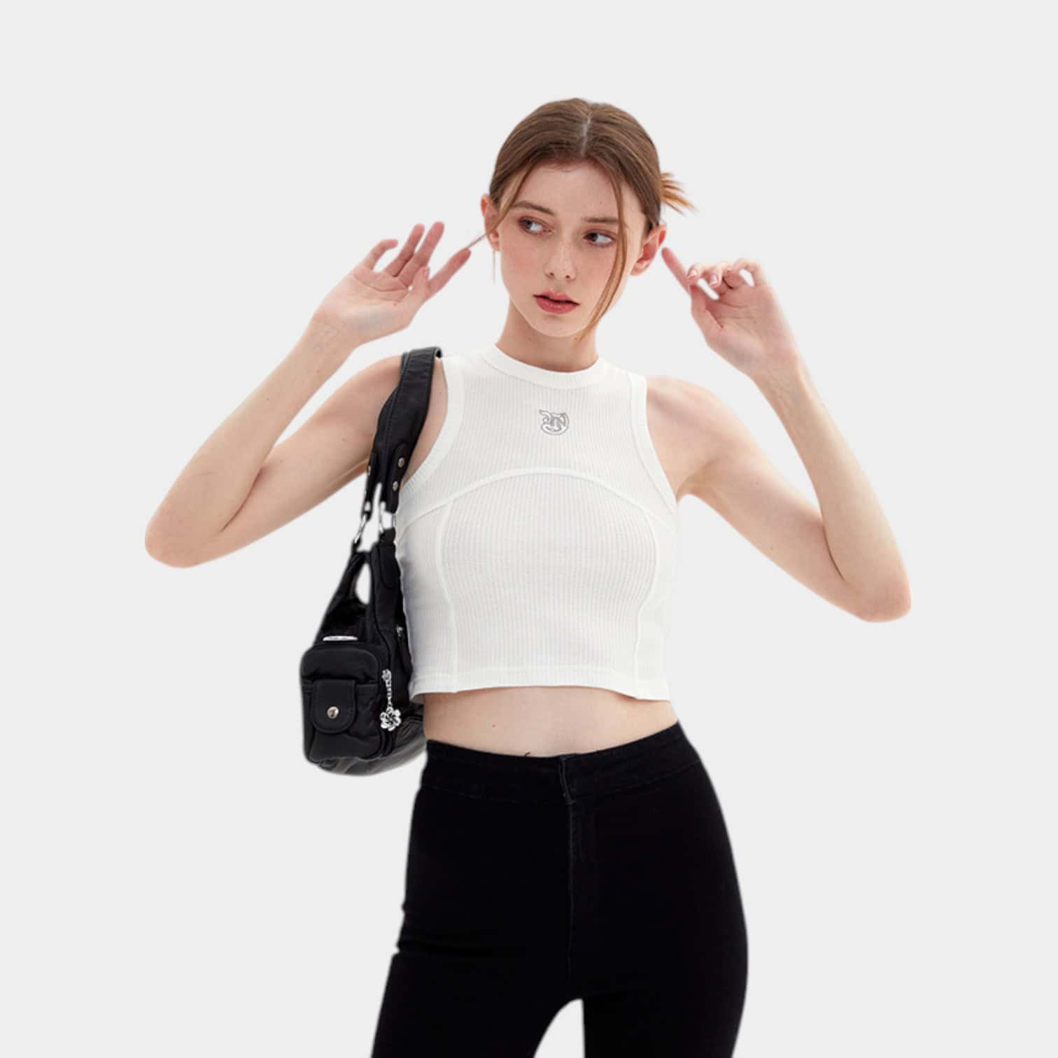 HeyHenry Fashionable Solid Color Sexy Camisole Girl's Summer New Pure Desire Top Slim Design Sense