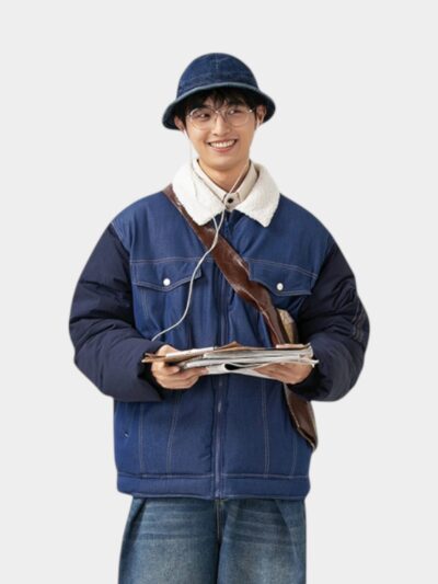 Men's Relaxed Fit/Loose Fit Long sleeves Denim Jacket