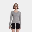 Damen Langarm T-Shirt mit Textdruck