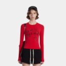 Damen Langarm T-Shirt mit Textdruck