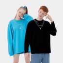 Unisex T-Shirt mit Textdruck und langen Ärmeln