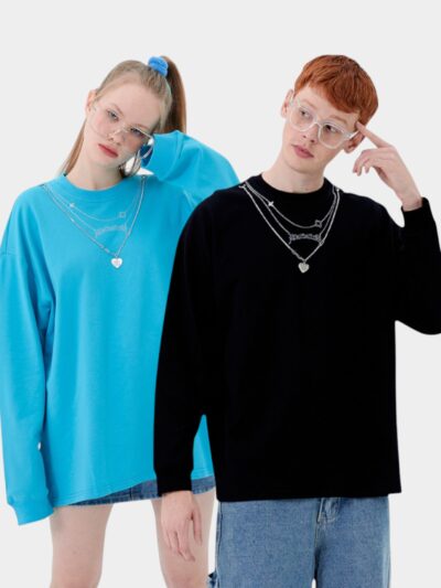 Unisex Text print Long sleeves T-Shirt