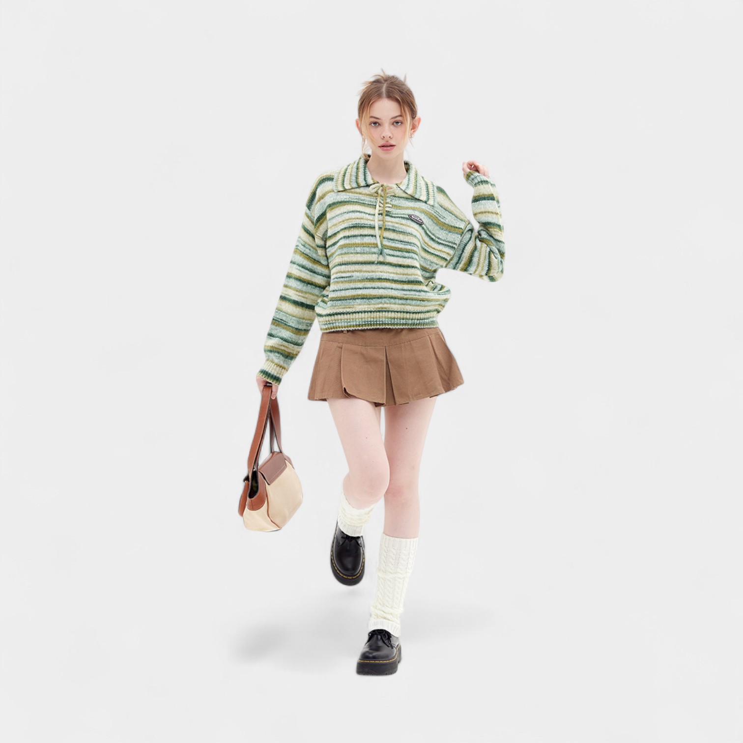 Damen Farbverlaufmuster Langarm Strickpullover – Bild 2