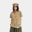 Damen Regular Fit Kurzarm Freizeit Hemd