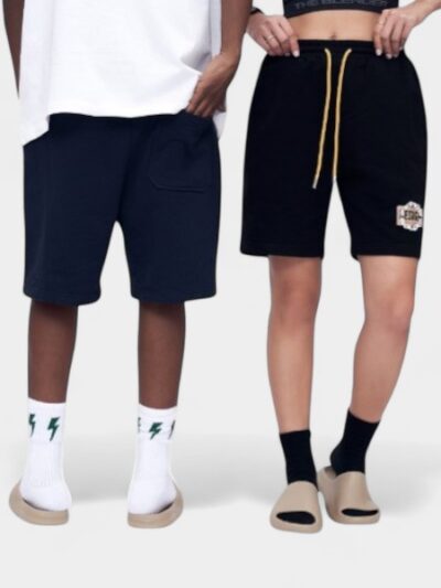 Unisex Text print Jogger Shorts