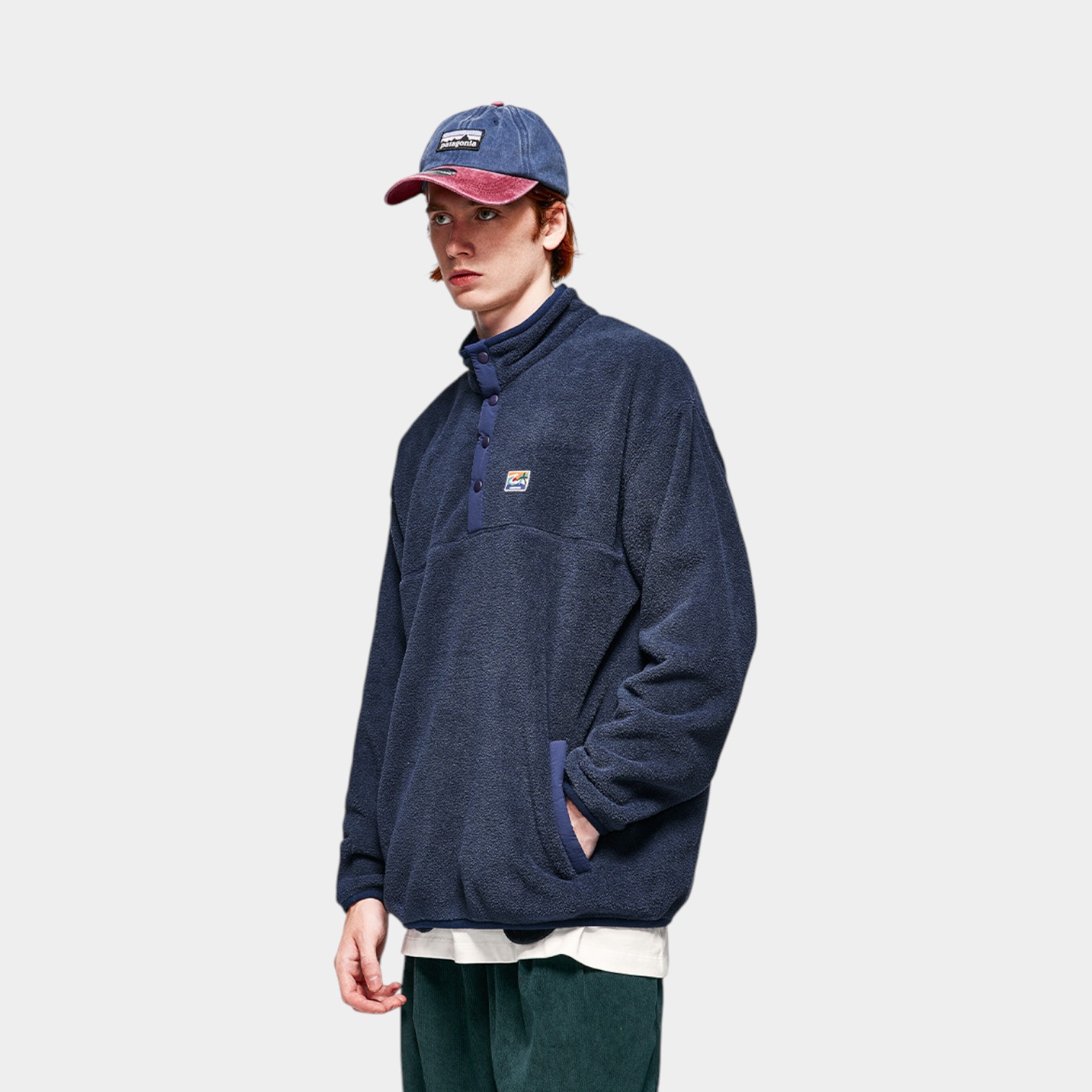 Unisex Oversized Fleece Pullover mit langen Ärmeln – Bild 5