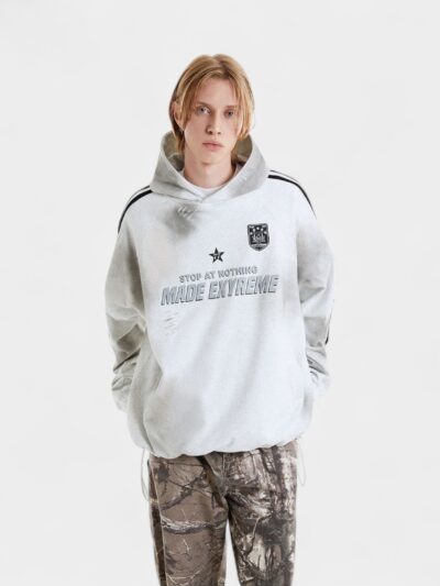 Men's Text print Long sleeves Hoodie