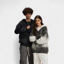 Unisex Übergroße Jacke mit langem Ärmeln und Reißverschluss