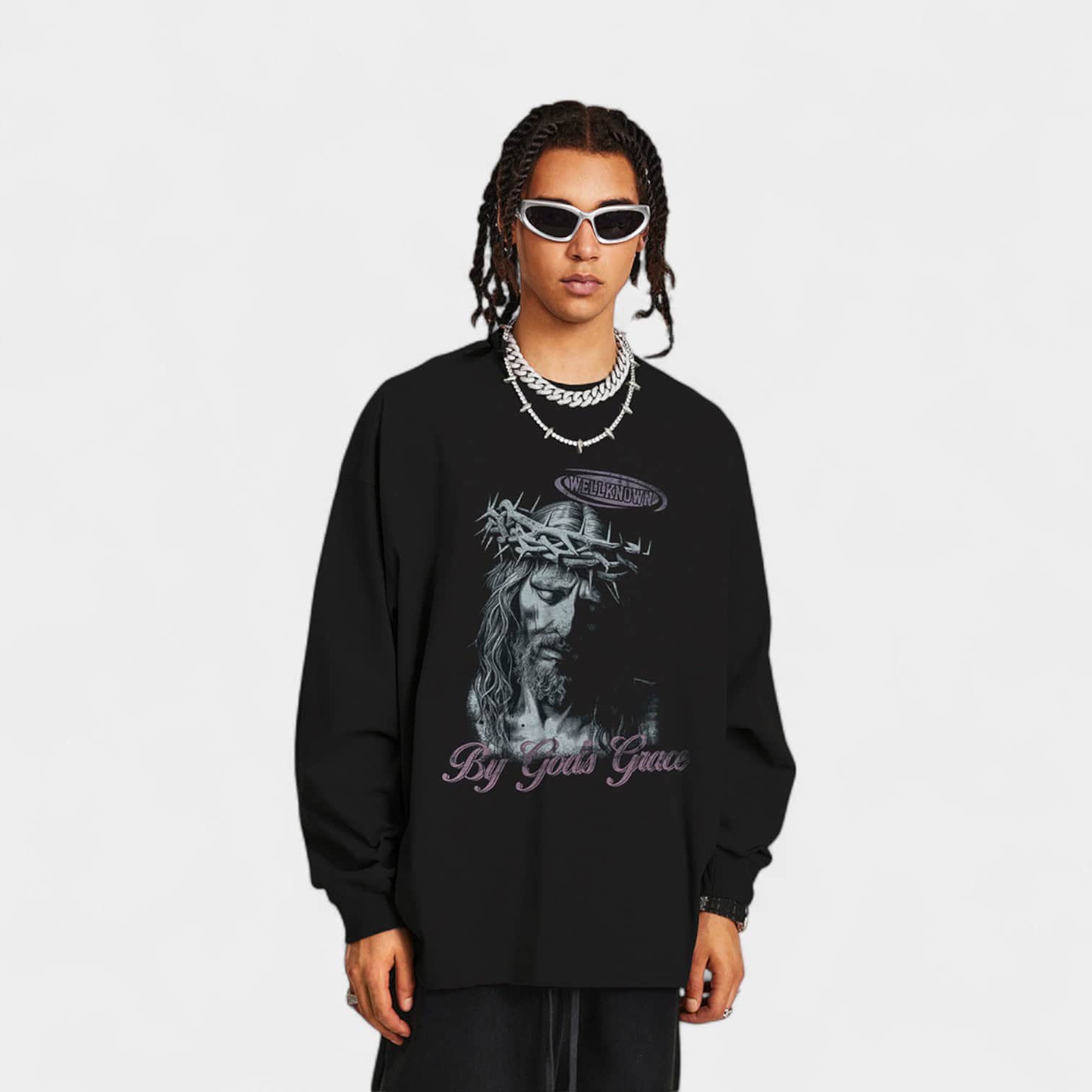 Herren Sweatshirt mit künstlerischem Druck und langen Ärmeln – Bild 4