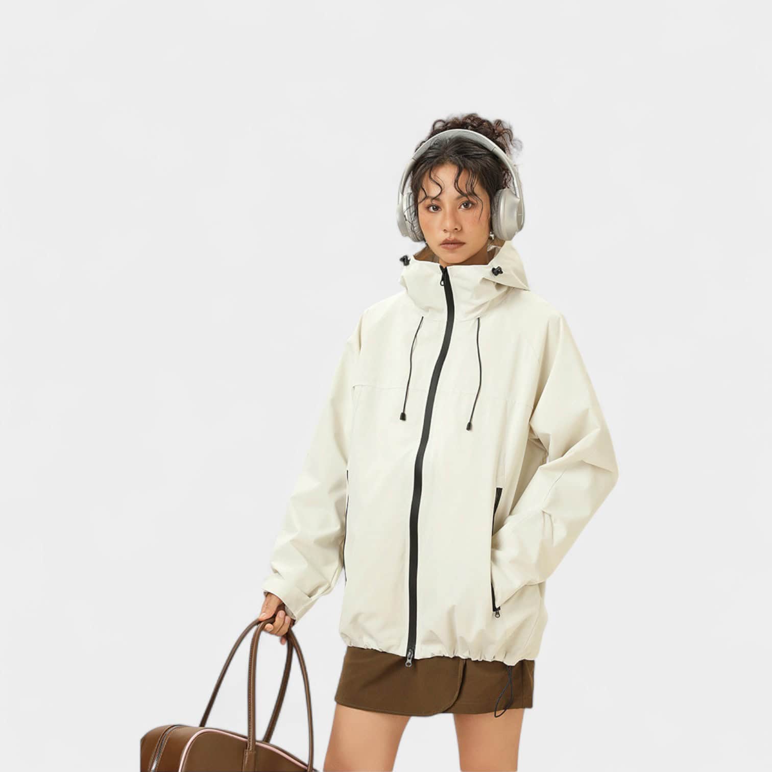 Damen Windbreaker mit langen Ärmeln und normaler Passform – Bild 5