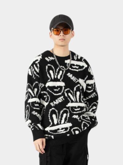 Men's Animal print Long sleeves Knitted Jumper