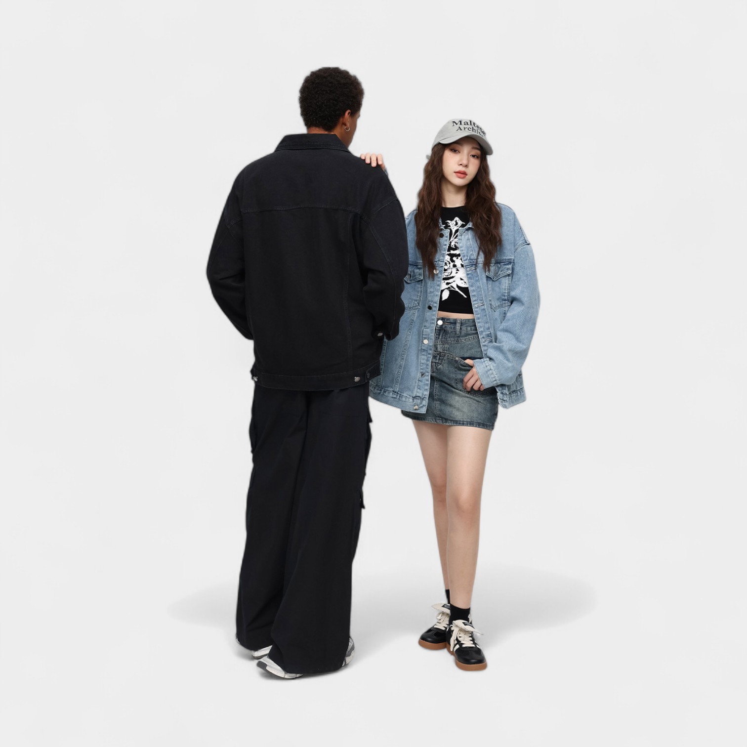 Unisex Oversized Jeansjacke mit langen Ärmeln – Bild 3