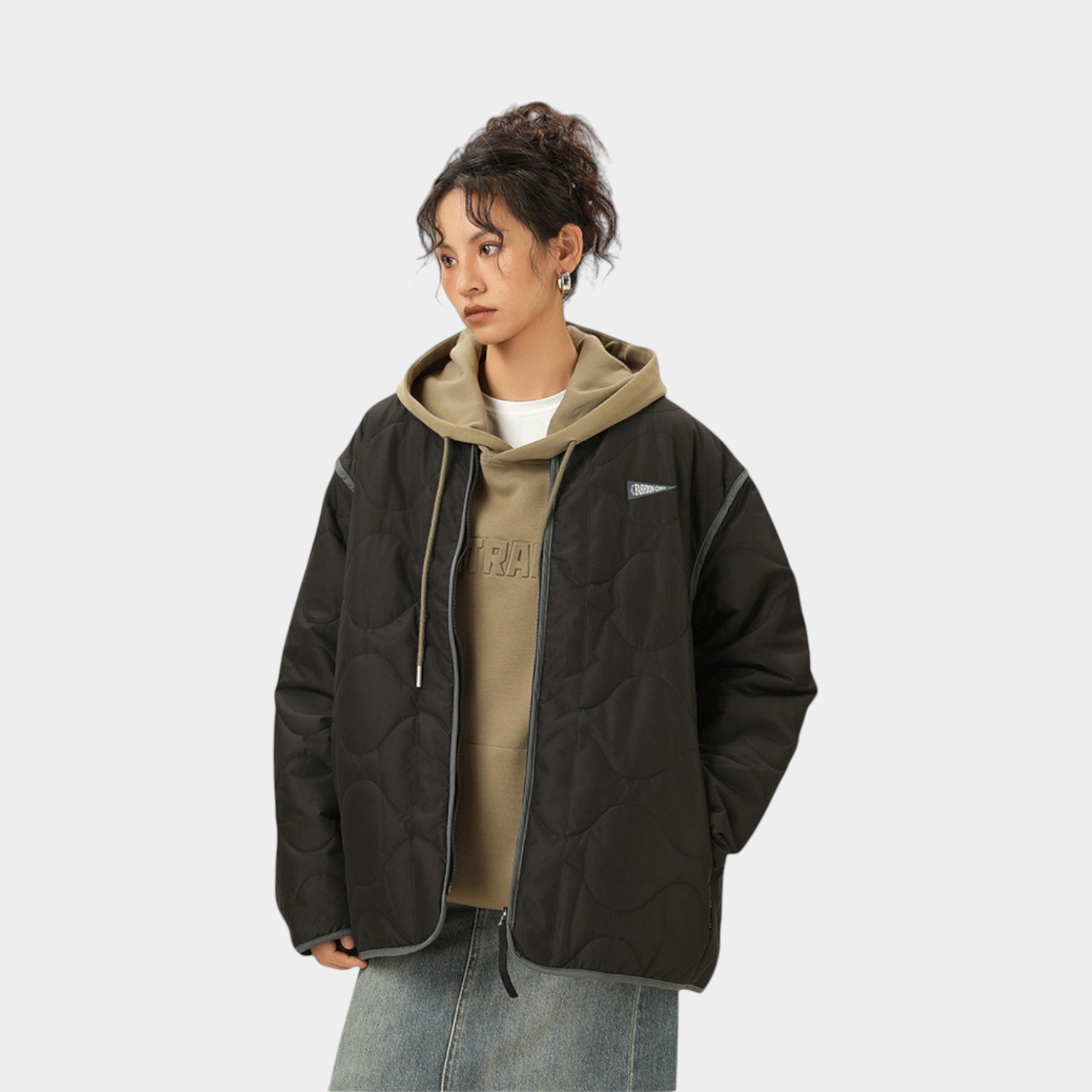 Damen Regular Fit Langarm Steppjacke – Bild 3