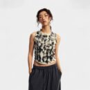 Ärmelloses Tanktop für Damen mit künstlerischem Aufdruck