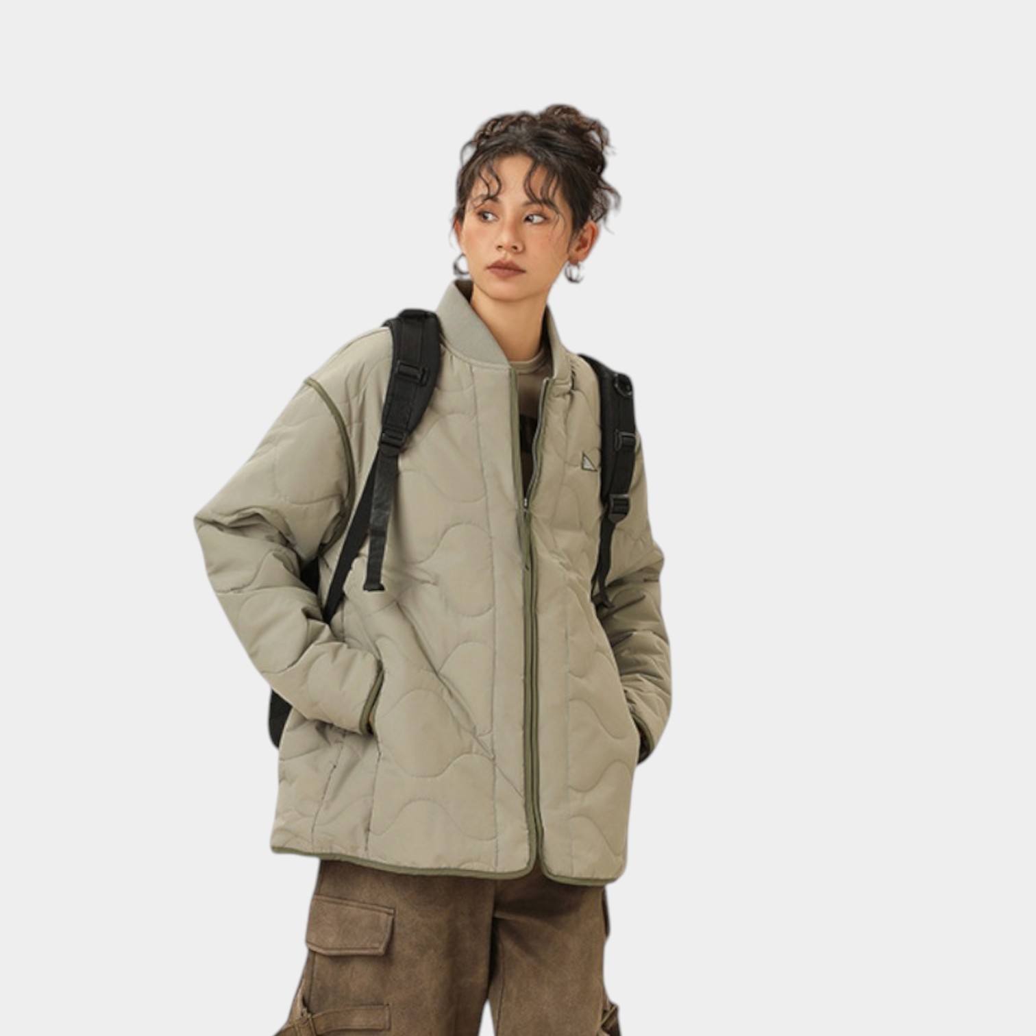 Damen Regular Fit Langarm Steppjacke – Bild 5