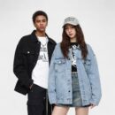 Unisex Oversized Jeansjacke mit langen Ärmeln