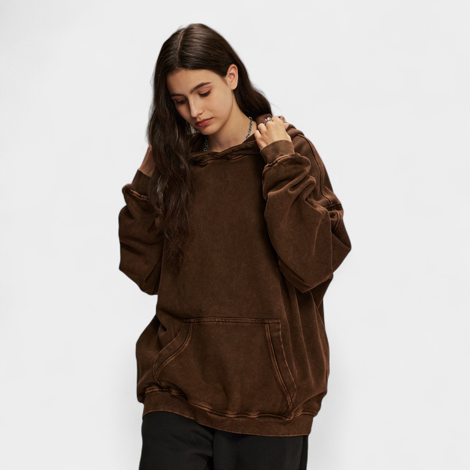 Unisex Oversized Hoodie mit langen Ärmeln – Bild 5