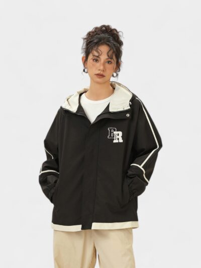 Women's Text print Long sleeves Windbreaker