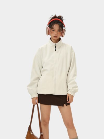 Women's Checked pattern Long sleeves Windbreaker