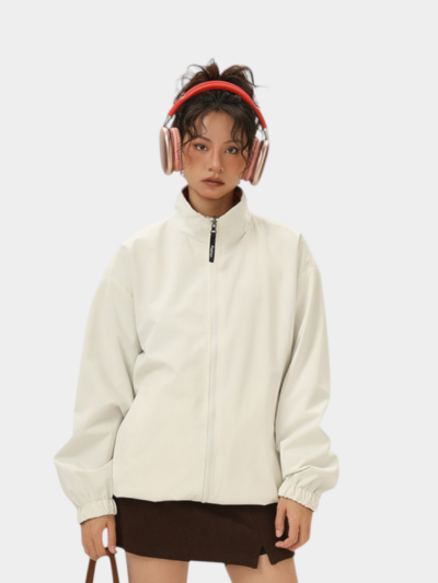 Damen Windbreaker mit Karomuster und langen Ärmeln