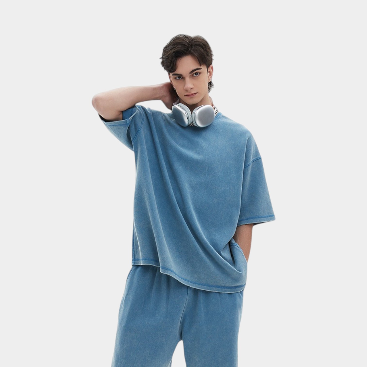 Unisex T-Shirt mit lockerer/weiter Passform und kurzen Ärmeln – Bild 4