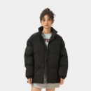 Damen Pufferjacke mit Textdruck und langen Ärmeln