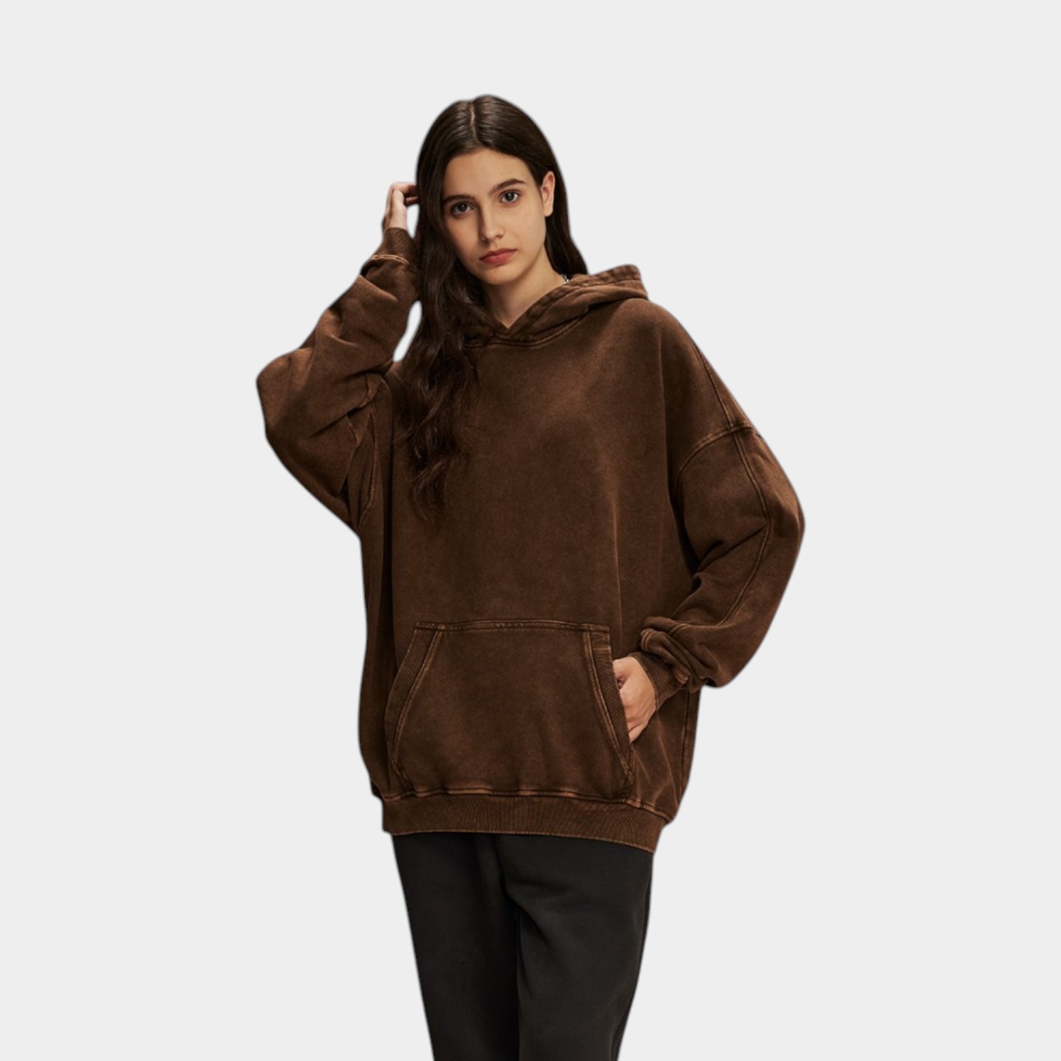 Unisex Oversized Hoodie mit langen Ärmeln – Bild 4