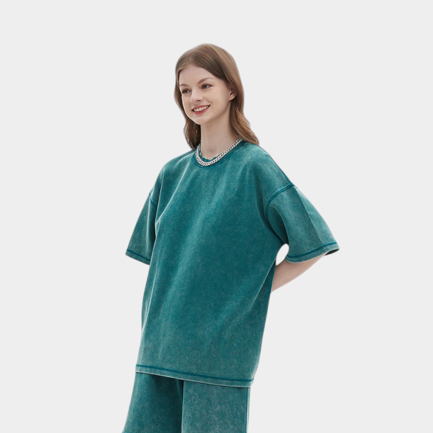 Unisex T-Shirt mit lockerer/weiter Passform und kurzen Ärmeln – Bild 5