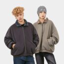 Unisex Übergroße Jacke mit langem Ärmeln und Reißverschluss